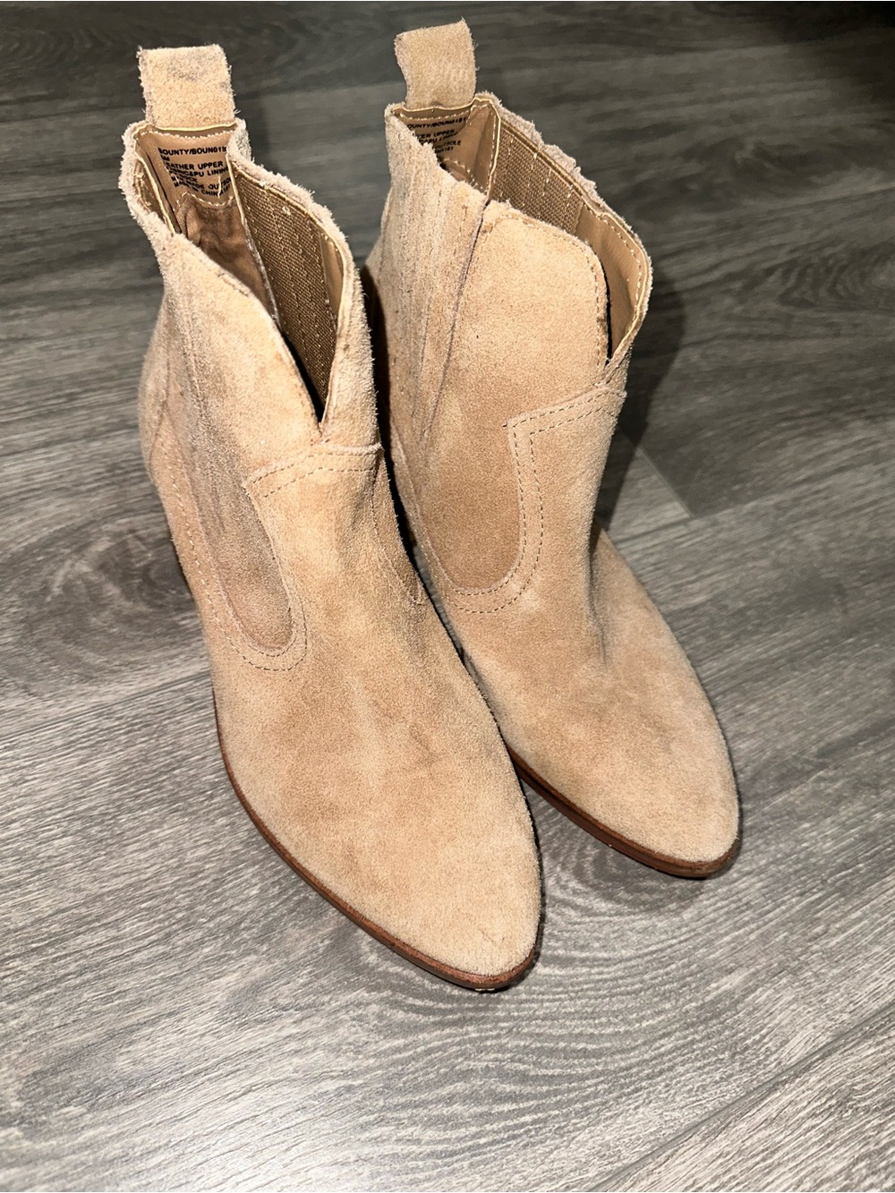 Steve Madden Tan Suede Pointed Ankle Booties